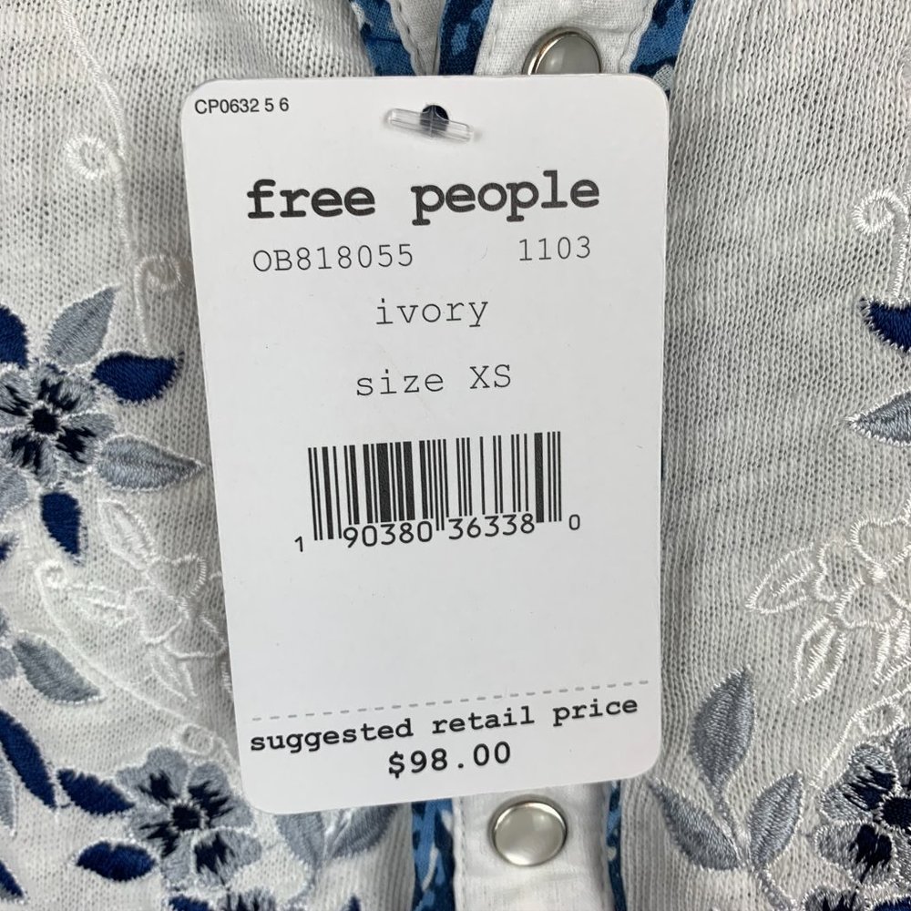 NWT  Free People Sundance Kid Top XS - Picture 10 of 11